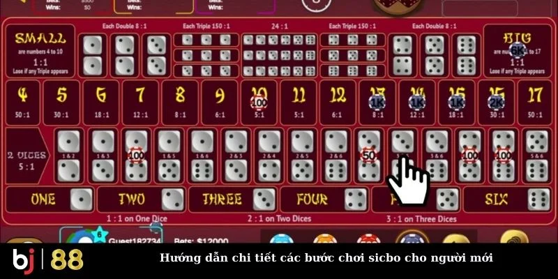 Hướng dẫn chi tiết các bước chơi sicbo cho người mới 